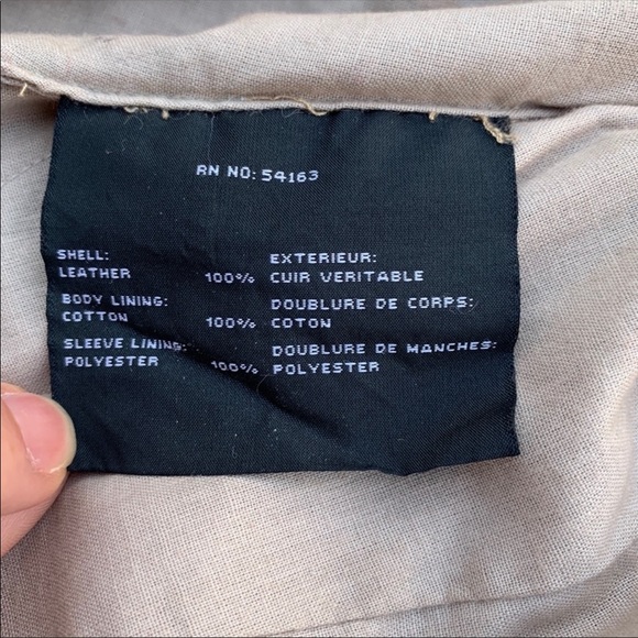 Marc New York | Tan/Cognac Leather Biker Jacket - Picture 8 of 8